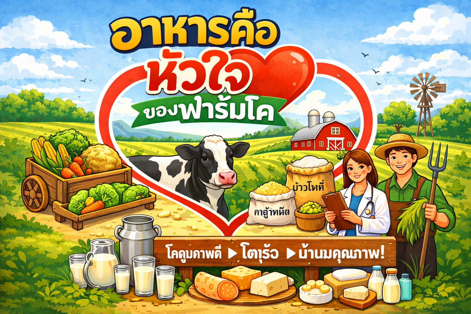 การจัดการโภชนาการโคเพื่อเพิ่มน้ำหนักและผลผลิตแบบมืออาชีพ