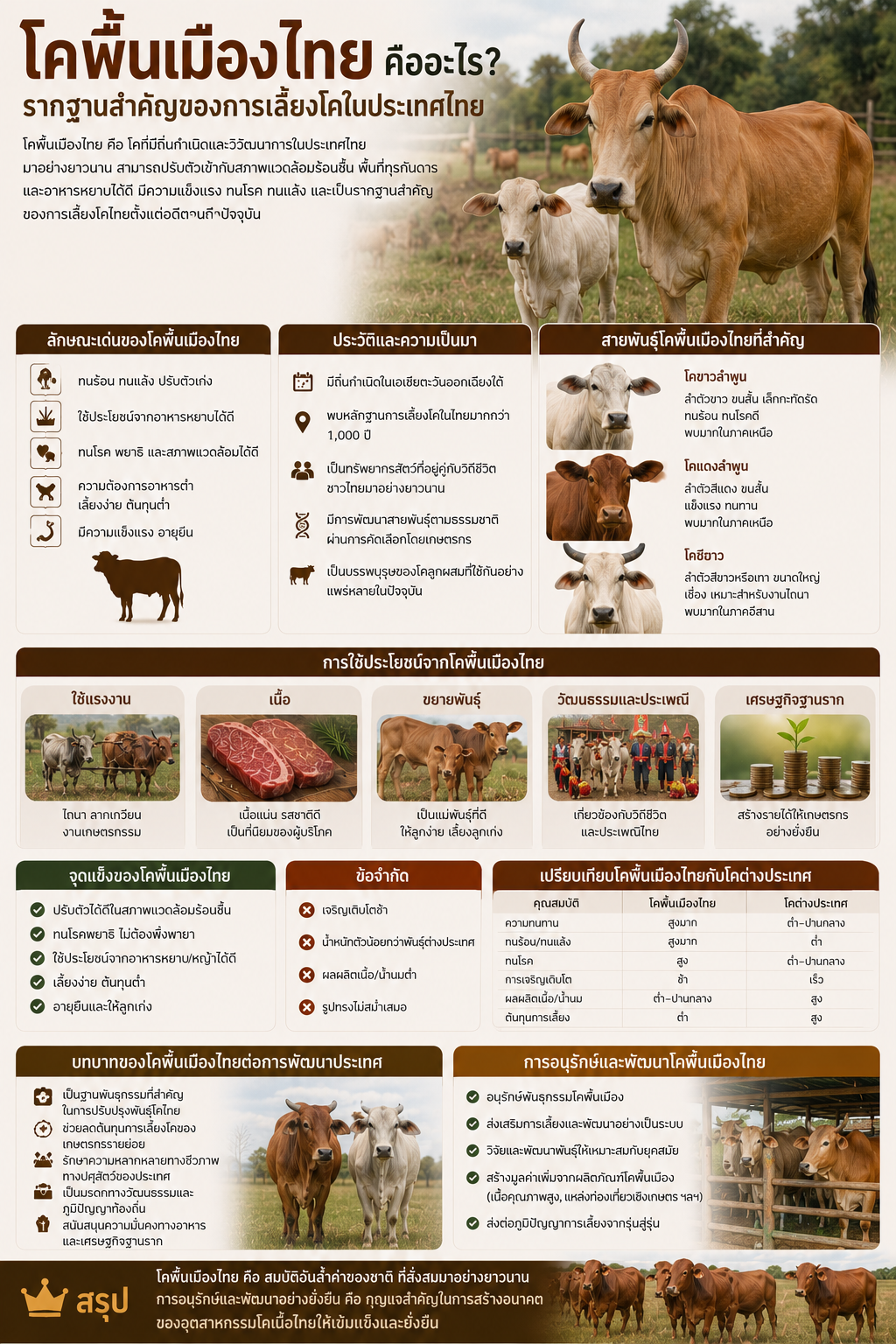 โคพื้นเมืองไทย คืออะไร? รากฐานสำคัญของการเลี้ยงโคในประเทศไทย